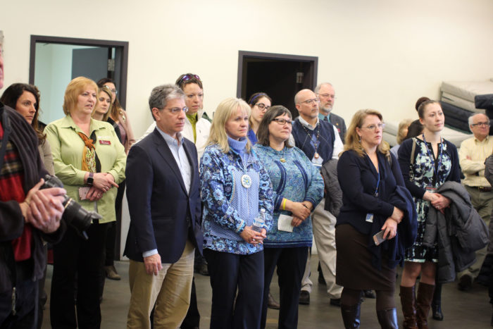 CSS dedicates space for Medical Respite; Anchorage Mayor Ethan Berkowitz, First Lady Donna Walker, DHSS Commissioner Valerie Davidson were present.