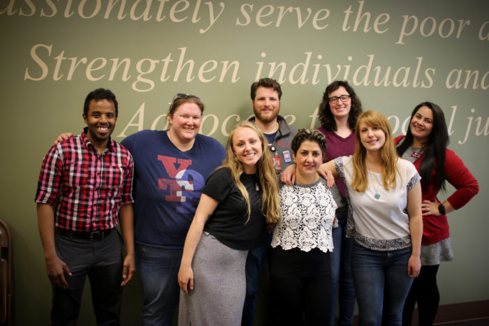 AmeriCorps Volunteers past and present at Catholic Social Services.
