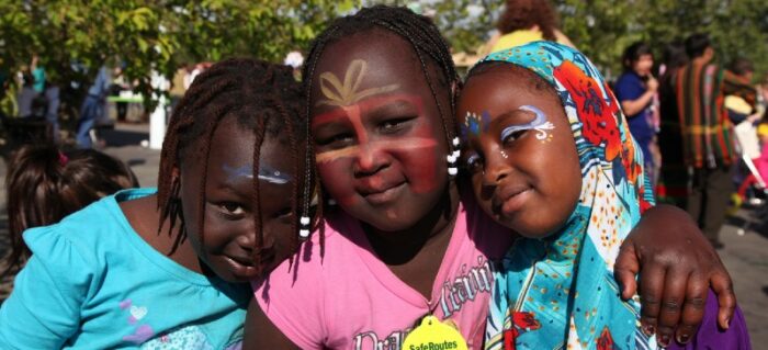 Children celebrating World Refugee Day